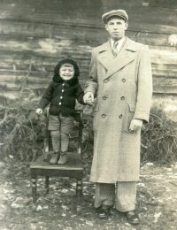 Edward Dzieciaszek z siostrzeńcem Eugeniusz Smaczny, 1940-12-10