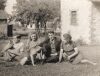 Edward, Felicja, Józef Dzieciaszkowie, Aniela Wrońska, Rędziny, początek lat 1940-tych
