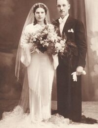 Stanisław Dzieciaszek i Anna Szwagierczak, ślub Ostrowiec Św. 18/04/1936 r.